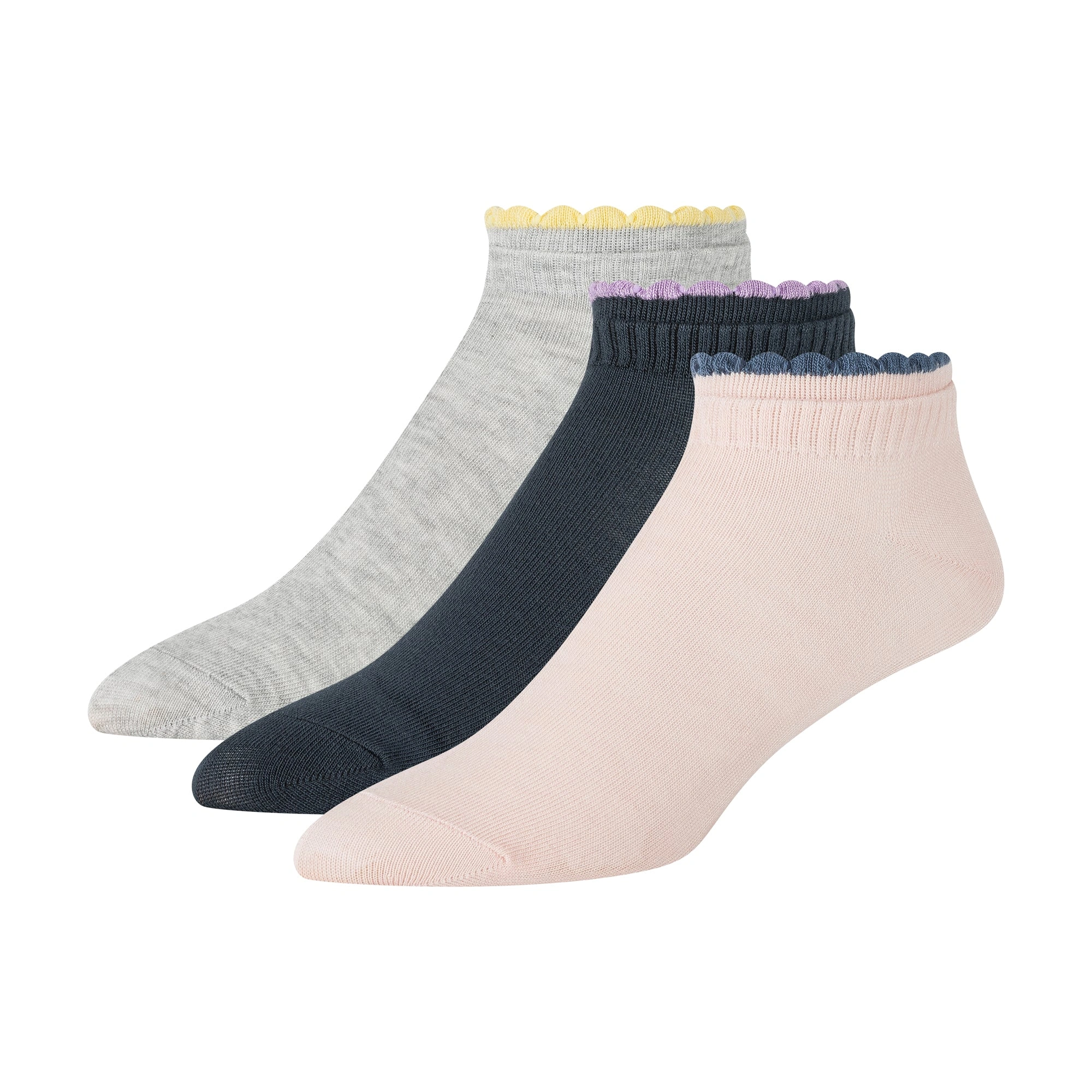 3er Pack Damen Socken: Niedriger Schnitt, doppelte Manschette – bequem und stilvoll den ganzen Tag!